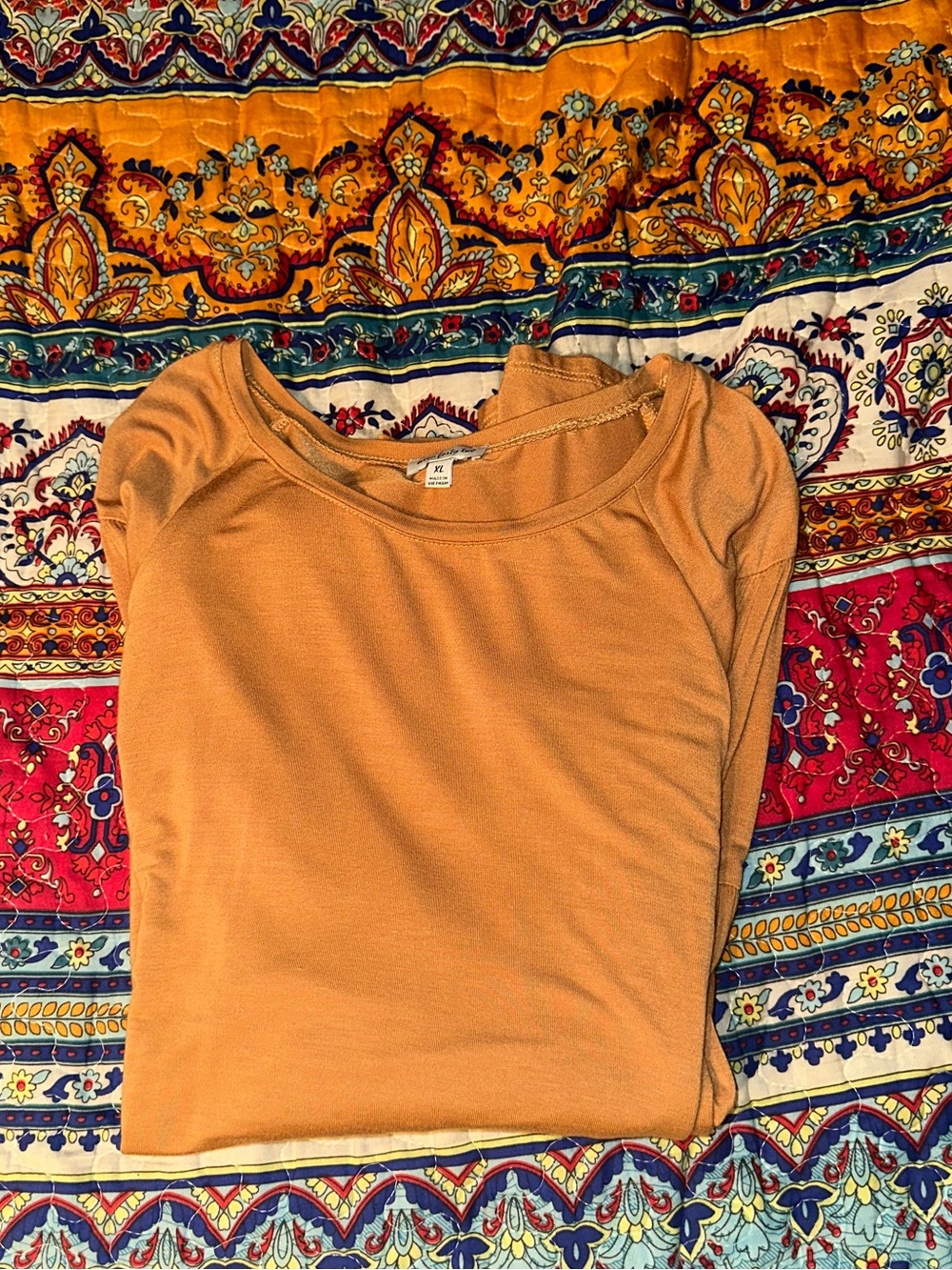 Women's Scoop Neck flowy Top - Mustard